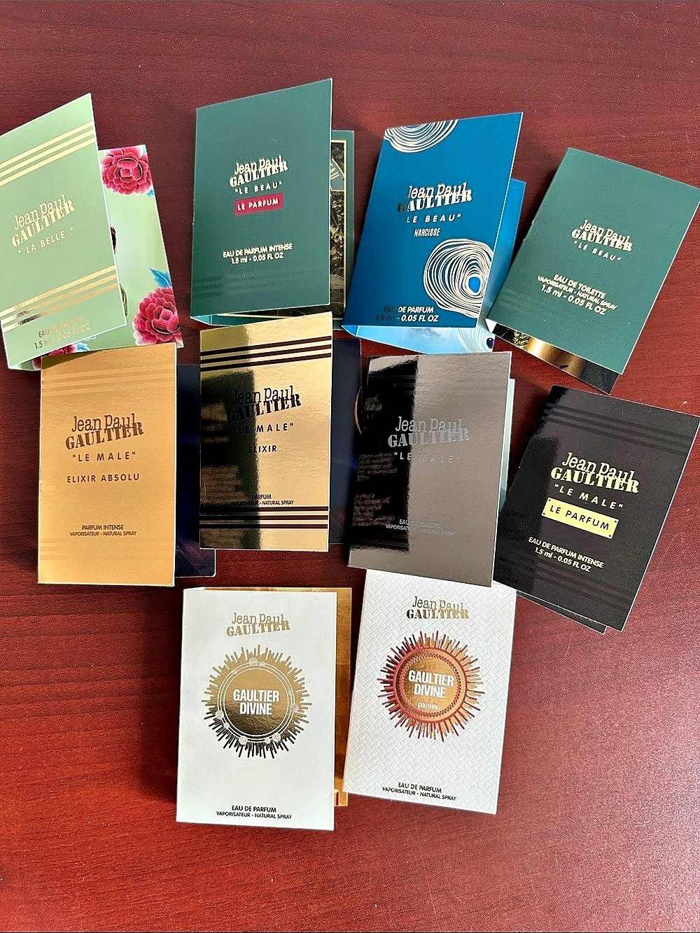 10 pieces assorted Jean Paul Gaultier Sample set 1.5ml
